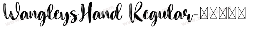 WangleysHand Regular字体转换